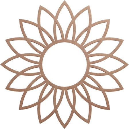 Ekena Millwork Daisy Wood Fretwork Pierced Ceiling Medallion, Wood (Paint Grade), 22"OD x 7 5/8"ID x 3/8"T CMWP22X22X0375DAMF